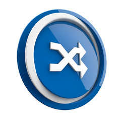 Obraz premium ikona plastikowa 3D niebieskie koło i pierścień