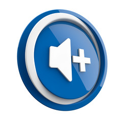 Obraz premium ikona plastikowa 3D niebieskie koło i pierścień