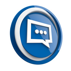 ikona plastikowa 3D niebieskie koło i pierścień © vempireart