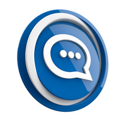 ikona plastikowa 3D niebieskie koło i pierścień © vempireart