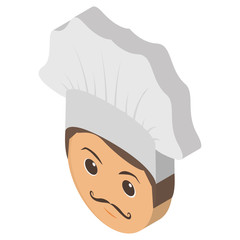 Isolated baker avatar