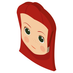 Isolated woman avatar