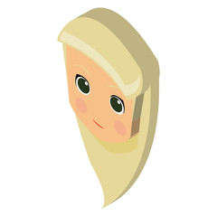 Isolated woman avatar