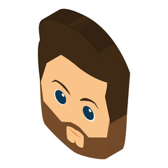 Fototapeta premium Isolated man avatar