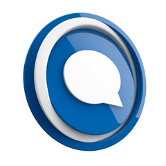 ikona plastikowa 3D niebieskie koło i pierścień © vempireart