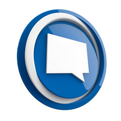 ikona plastikowa 3D niebieskie koło i pierścień © vempireart