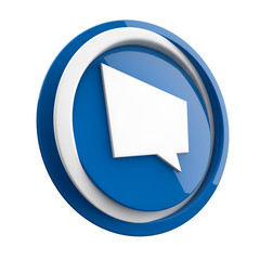 ikona plastikowa 3D niebieskie koło i pierścień © vempireart