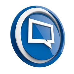 ikona plastikowa 3D niebieskie koło i pierścień © vempireart