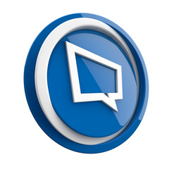 ikona plastikowa 3D niebieskie koło i pierścień © vempireart