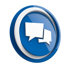 ikona plastikowa 3D niebieskie koło i pierścień © vempireart