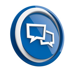 ikona plastikowa 3D niebieskie koło i pierścień © vempireart