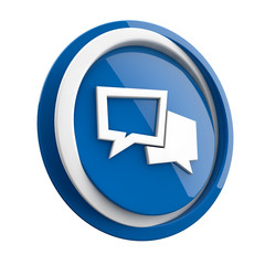 ikona plastikowa 3D niebieskie koło i pierścień © vempireart