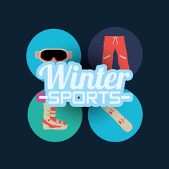 Snowboarding and winter sports vector icon symbol,