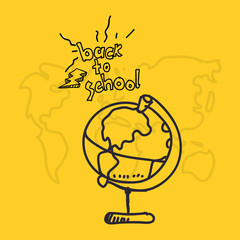 class and school scribbles cartoons drawing vector