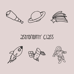 science class and school scribbles cartoons drawing vector