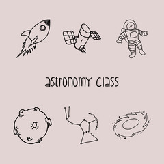science class and school scribbles cartoons drawing vector