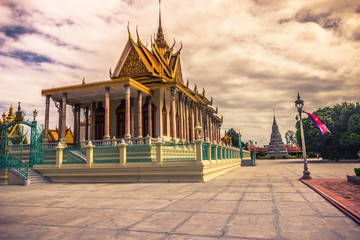 October 09, 2014: Royal Palace complex of Phnom Penh, Cambodia
