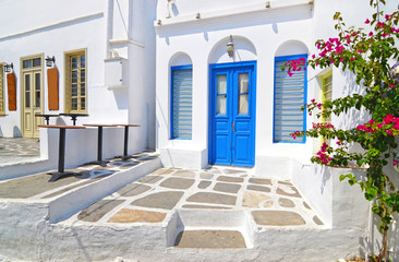 houses at Apollonia Sifnos island Cyclades Greece