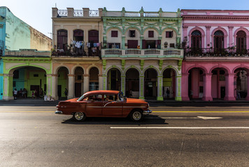 Havana, Cuba - March 26, 2016: Classic car in Havana, Cuba