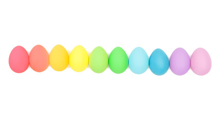Easter eggs decoration isolated white background