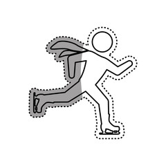 Rollers and ice skates sport vector icon