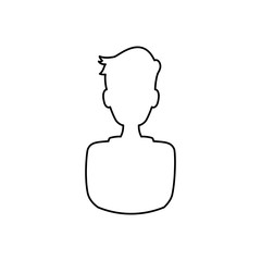 Man profile silhouette vector illustration graphic design