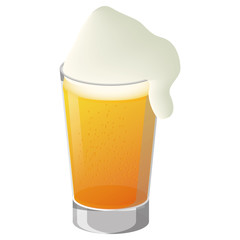 Isolated beer glass