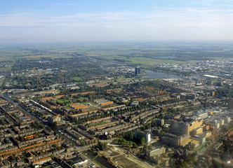 Fototapeta na wymiar Luftbild Groningen, Niederlande