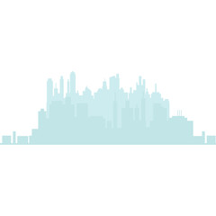 Isolated cityscape silhouette