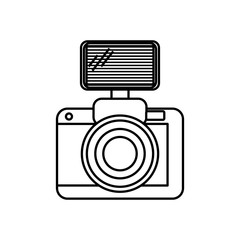 Photographic camera isolated icon vector illustration graphic design