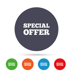 Special offer sign icon. Sale symbol.
