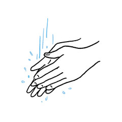 Obraz premium 手洗い イラスト