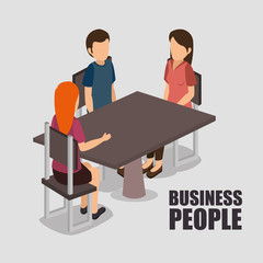 business people isometrics design, vector illustration eps10 graphic 