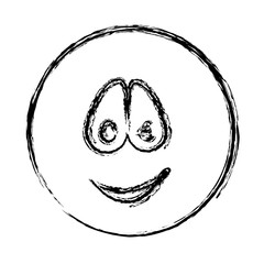 blurred silhouette emoticon smile face vector illustration