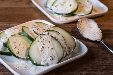 Cucumber with Dip Appetizer