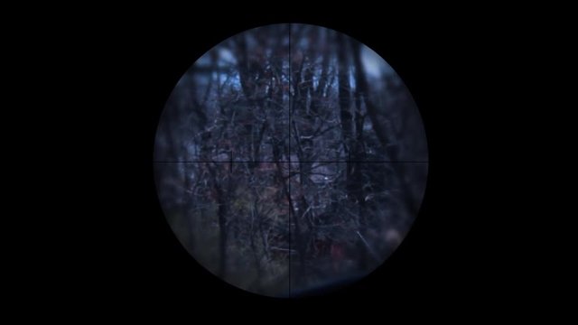 Thug or henchmen is gunned down through a sniper scope