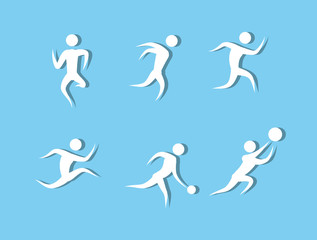 Man silhouette playing sport icon vector illustration graphic design