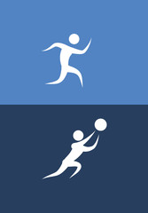 Fototapeta na wymiar Man silhouette playing sport icon vector illustration graphic design