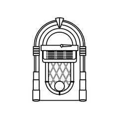 Jukebox vintage rockola icon vector illustration graphic design