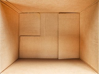 Cardboard box interior