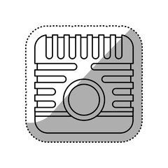 Vintage radio microphone icon vector illustration graphic design