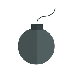 bomb icon over white background. colorful design. vector illustration