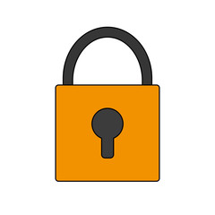 safety lock icon image vector illustration design 