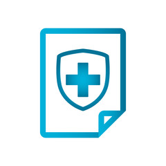 Medical report document icon vector illustration graphic design