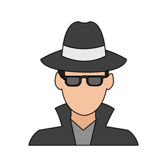 man hacker icon image vector illustration design