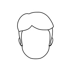 Man faceless head icon vector illustration graphic design