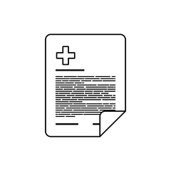 Medical report document icon vector illustration graphic design