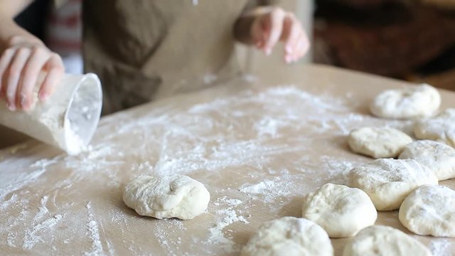 little girl rolls of dough shapes