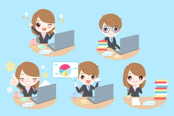 business people work hard