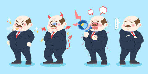 cartoon bad boss